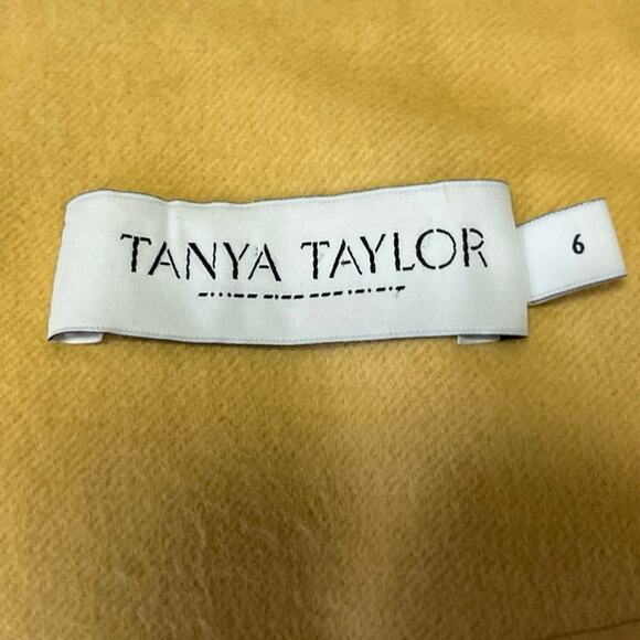 Tanya Taylor 100% Silk Women's Yellow Wool Knit Long Sleeve Coat Jacket Size 6 - Picture 3 of 4